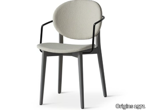 DAME 368 - Stackable fabric chair with armrests _ Origins 1971