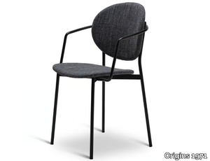 DAME METAL 368-M - Stackable steel chair with armrests _ Origins 1971