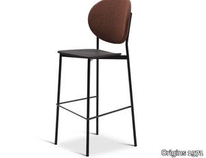 DAME METAL 369-M - High steel stool with back _ Origins 1971