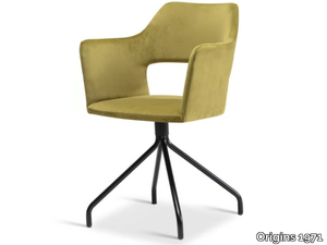 EDITH 716 - Swivel upholstered velvet chair _ Origins 1971