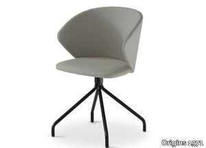 ELLIS 652 - Swivel upholstered fabric chair with armrests _ Origins 1971