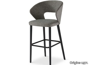 FARD 662 - High upholstered fabric stool with back _ Origins 1971