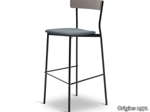 KAT METAL 307-M - High steel stool with back _ Origins 1971