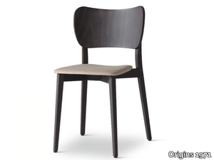 RAMI 337 - Stackable beech chair with integrated cushion _ Origins 1971