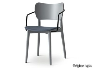 RAMI 341 - Stackable beech chair with armrests _ Origins 1971