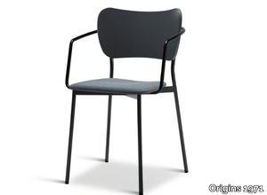 RAMI METAL 340-M - Stackable steel chair with armrests _ Origins 1971