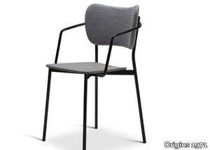 SELMA METAL 348-M - Stackable steel chair with armrests _ Origins 1971