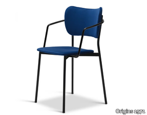 SELMA METAL 349-M - Stackable steel chair with armrests _ Origins 1971