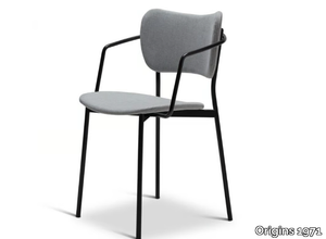 SELMA METAL 350-M - Stackable steel chair with armrests _ Origins 1971