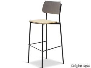 TULA METAL 325-M - High steel stool with back _ Origins 1971