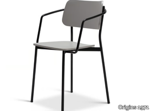 TULA METAL 321-M - Stackable steel chair with armrests _ Origins 1971