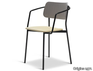 TULA METAL 322-M - Stackable steel chair with armrests _ Origins 1971