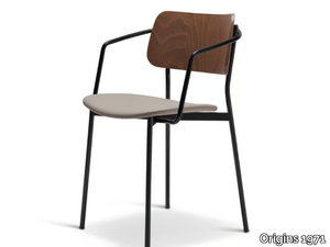 TULA METAL 323-M - Stackable steel chair with armrests _ Origins 1971