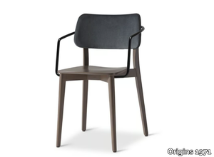 ULI 330 - Stackable beech chair with armrests _ Origins 1971