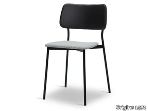 ULI METAL 328-M - Stackable steel chair with fabric seat _ Origins 1971