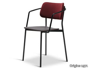 ULI METAL 330-M - Stackable steel chair with armrests _ Origins 1971