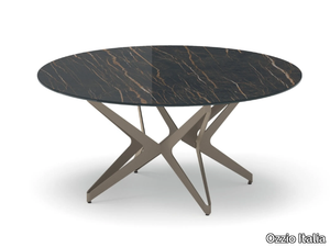BIG ROUND FISSO - Round glass table _ Ozzio Italia