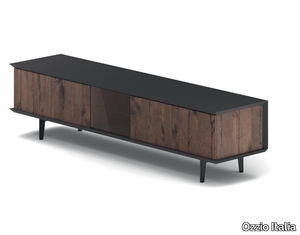 BRERA TV - Wood and glass sideboard _ Ozzio Italia