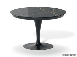 ECLIPSE - Extending round crystal table _ Ozzio Italia