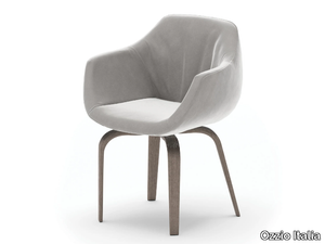 ELIOT - Upholstered chair with armrests _ Ozzio Italia