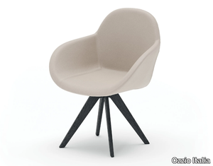 FIONA - Upholstered trestle-based chair _ Ozzio Italia