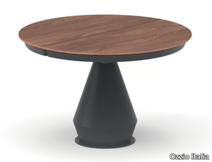 LYCOS LEGNO - Extending round wooden table _ Ozzio Italia