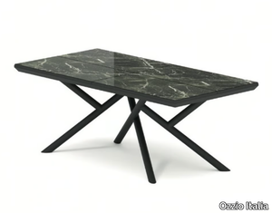 RANDOM - Extending rectangular Marble Glass table _ Ozzio Italia