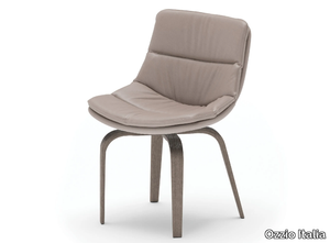 SELENA - Swivel leather chair _ Ozzio Italia