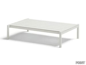 ORIGIN - Rectangular aluminum coffee table with porcelain top _ POINT