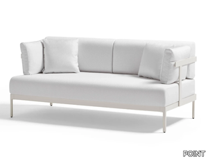 LEGACY - 2 seater powder coated aluminium and fabric garden sofa _ POINT