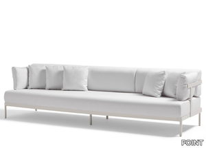 LEGACY - 4 seater powder coated aluminium and fabric garden sofa _ POINT