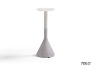 NECK - Outdoor powder coated aluminium and cement table base _ POINT