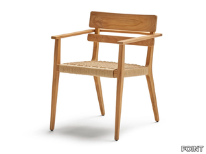 PARALEL - Teak garden chair with armrests _ POINT