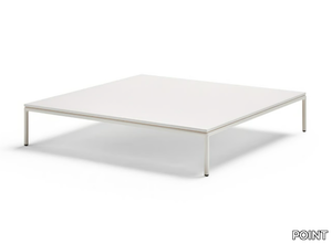 CITY - Square aluminium garden side table with porcelain top _ POINT