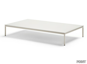 CITY - Rectangular aluminium garden side table with porcelain top _ POINT