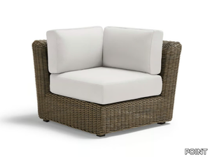 HERITAGE - Corner Shintotex® garden armchair with armrests _ POINT