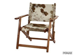 BENISSA - Cowhide easy chair with armrests _ POMAX