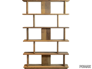 MATTEO - Freestanding open reclaimed wood bookcase _ POMAX