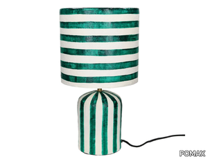 MUNDAKA - LED papier mâché table lamp _ POMAX