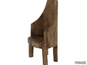 NAGA - Reclaimed wood chair with armrests _ POMAX