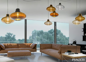 EMMA - LED blown glass pendant lamp _ PANZERI