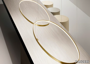 ZERO ELLIPSE - LED extruded aluminium pendant lamp _ PANZERI