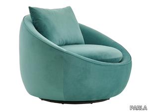 BLOOM CLUB - Swivel leather armchair _ PARLA