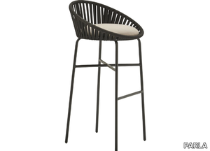 BLOOM E - Painted metal stool with integrated cushion _ PARLA