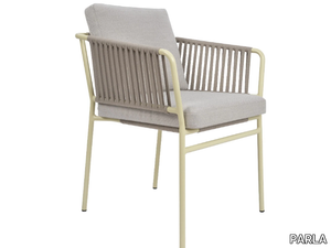 CAPRI - Garden chair with armrests with integrated cushion _ PARLA