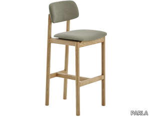 NIGIRI - Upholstered wooden barstool _ PARLA