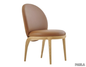 OYSTER - Upholstered leather chair _ PARLA