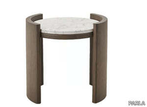 HUG M - Oak coffee table with marble top _ PARLA