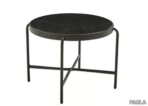 PALM M - Painted metal coffee table with marble top _ PARLA