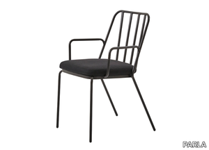 PALM A - Painted metal chair with armrests _ PARLA